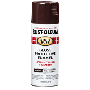 Rust-Oleum Stops Rust® - Protective Enamel Spray Paint - 12 oz - Kona Brown