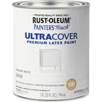 Rustoleum Painter's® Touch Ultra Cover Multi-Purpose Brush-on Paint (Satin - Blossom White) 1 qt