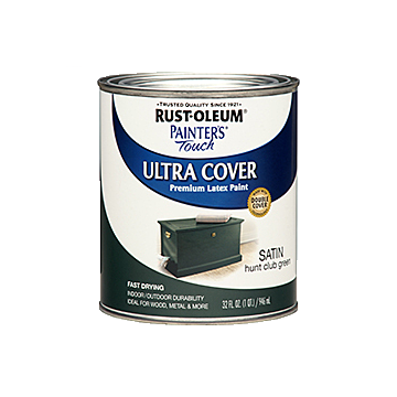Rustoleum Painter's® Touch Ultra Cover Multi-Purpose Brush-on Paint (Satin - Hunt Club Green) 1 qt