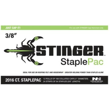 Stinger StaplePac 3/8 In. Caps & Staples (2016-Pack)