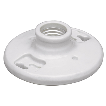 Pass & Seymour Porcelain Medium Base Lampholder 2-Terminal 250V, White