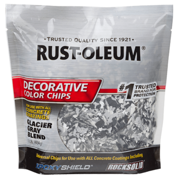 Rust-Oleum® Concrete Prep & Accessories - Decorative Color Chips - 1 lb Bag - Glacier Gray Blend