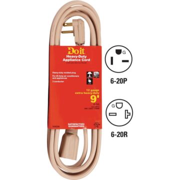 Do it 9 Ft. 12/3 20A Appliance & Air Conditioner Cord