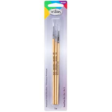 Rustoleum Testors Premium Round Brush Set (3pc)
