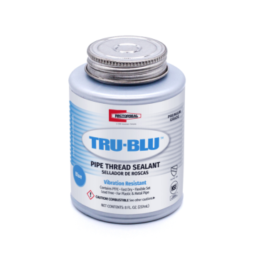 RectorSeal Tru-Blu 31551 Pipe Thread Sealant, Fast-Dry, PTFE Enriched, Plumbing, 1/2 Pint
