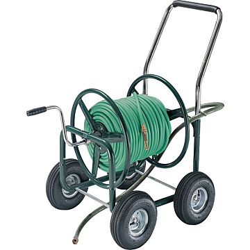 AMES 2380500 Hose Wagon, 5/8 in Hose, 400 ft of 5/8 in Hose, Cushion Grip Handle, Steel