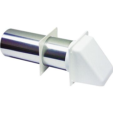 Lambro Preferred Hood Vent, 5-1/2 in W Hood, 5.69 in H Hood, 3 in Duct, Plastic Hood