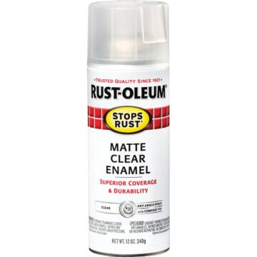 Rust-Oleum Stops Rust Enamel Spray (Matte - Clear) 12 oz