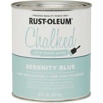 Rustoleum Chalked Paint (Ultra Matte - Serenity Blue) 30 oz