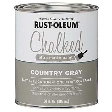 Rustoleum Chalked Paint (Ultra Matte - Country Gray) 30 oz