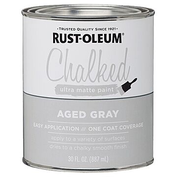 Rustoleum Chalked Paint (Ultra Matte - Aged Gray) 30 oz