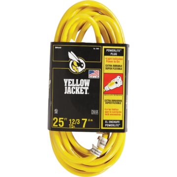 Yellow Jacket 25 ft. 12/3 SJTW PREMIUM  Lighted End