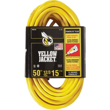 Yellow Jacket 50 ft. 12/3 SJTW PREMIUM  Lighted End