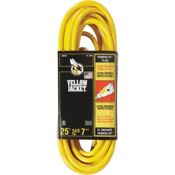 Yellow Jacket 25 ft. 14/3 13A SJTW PREMIUM  Lighted End