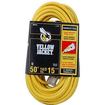 Yellow Jacket 50 ft. 14/3 13A SJTW PREMIUM  Lighted End