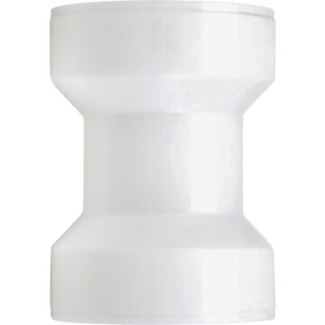 Keeney Insta-Plumb 1-1/2 In. White Plastic Straight Coupling