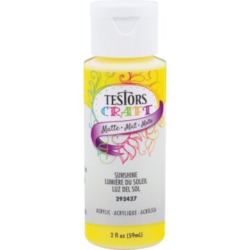 Rust-Oleum Testors Acrylic Craft Paint (Matte - Sunshine) 2 oz