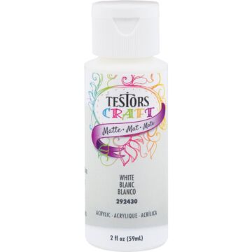 Rust-Oleum Testors Acrylic Craft Paint (Matte - White) 2 oz