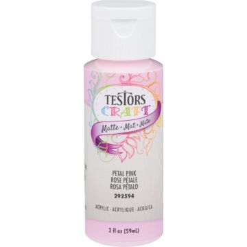 Rust-Oleum Testors Acrylic Craft Paint (Matte - Petal Pink) 2 oz