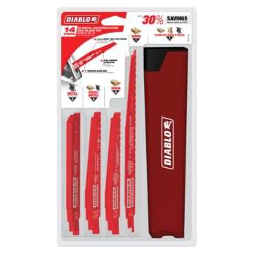 14 pc Nail-Embedded Wood and Metal Demolition Recip Set