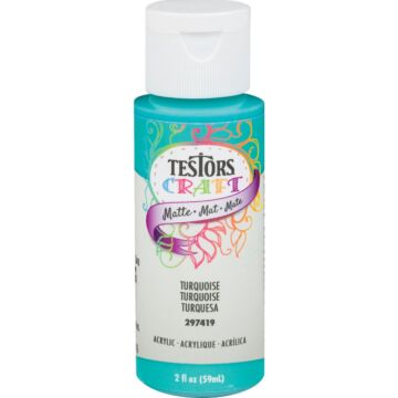 Rust-Oleum Testors Acrylic Craft Paint (Matte - Turquoise) 2 oz