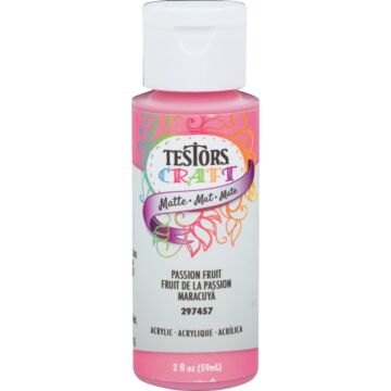 Rust-Oleum Testors Acrylic Craft Paint (Matte - Passionfruit) 2 oz