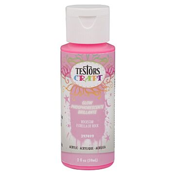 Rust-Oleum Testors 297499 Acrylic Craft Paint, Glow Rockstar, 2 oz, Bottle