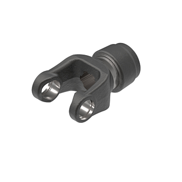 35 series yoke with 1 3/8-6 spline bore and safety slide lock connection