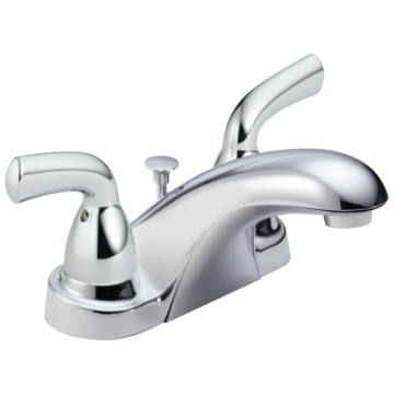 Delta Foundations®: Two Handle Centerset Bathroom Faucet - Two Handle Lever - Chrome