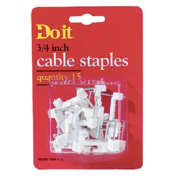 Do it 3/4 In. Plastic Cable Staple (15-Count)