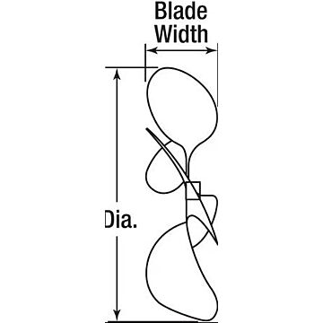 28 deg Aluminum 11/16 in Fan Blade