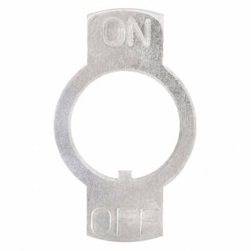 On-Off Nickel Plated Gray Switch Plate