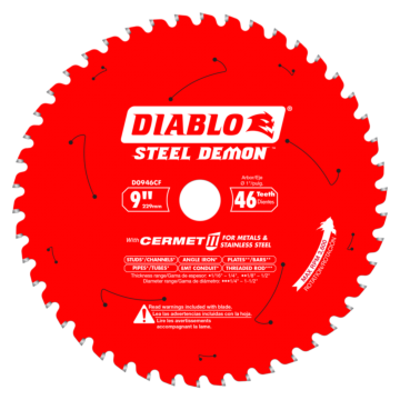 9 in. x 46 Tooth Steel Demon Cermet II Saw Blade for Metals and Stainless Steel