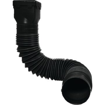 Spectra Metals Ground Spout 22 In. to 48 In. Black K-Style Polypropylene Downspout Extender