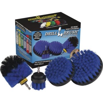 Drillbrush Pool & Marine Medium Blue Drill Brush (4 Piece)