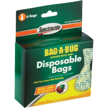 Spectracide Bag-A-Bug Plastic Japanese Beetle Trap Replacement Bag (6-Pack)