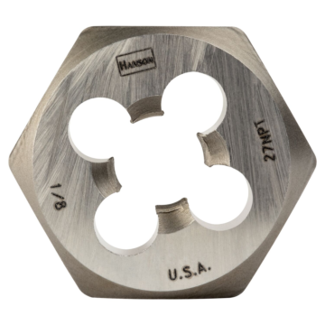 Irwin IRWIN Septls5857402 - Hanson High Carbon Steel Re-Threading Hexagon Taper Pipe Dies -
