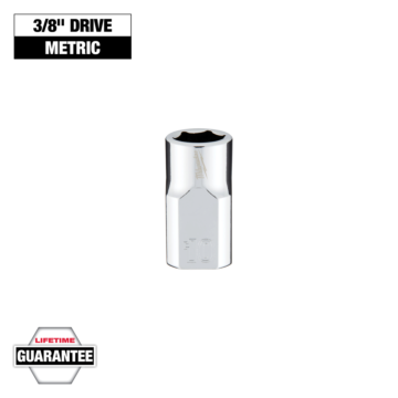 Milwaukee 3/8" Drive 10mm Metric Socket with FOUR FLAT™ Sides