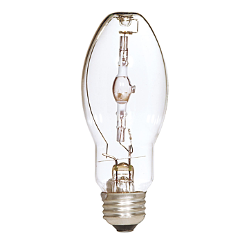 Satco 100 Watt - Metal Halide HID - Medium base - ED17 - Clear - 65 CRI - 4000K