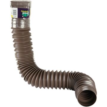 Spectra Metals Ground Spout 22 In. to 48 In. Brown K-Style Polypropylene Downspout Extender
