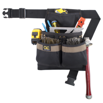 5 Pocket Framer's Nail & Tool Bag with Poly Web Belt