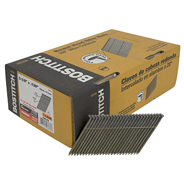BOSTITCH Framing Nails, Wire Weld, 28 Degree, 2-3/8-Inch X .120-Inch, 2000-Pack