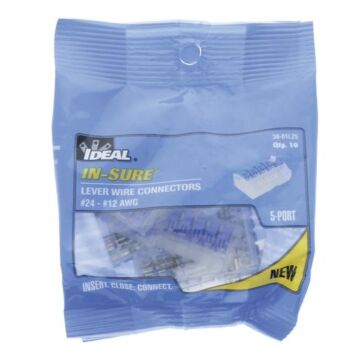 Ideal Industries 24-12 AWG 600 V Push-In Lever Wire Connector