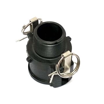 Norwesco 3" Female Camlock x 3" Male NPT, Poly