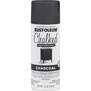 Rust-Oleum Chalked Spray Paint (Ultra Matte - Charcoal) 12 oz