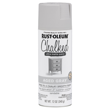 Rust-Oleum Chalked Spray Paint (Ultra Matte - Aged Gray) 12 oz