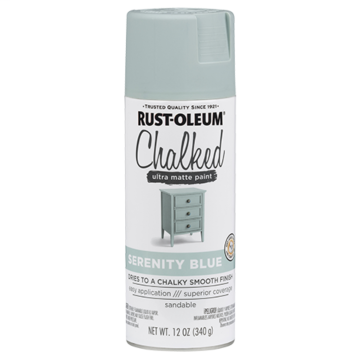 Rust-Oleum Chalked Spray Paint (Ultra Matte - Serenity Blue) 12 oz