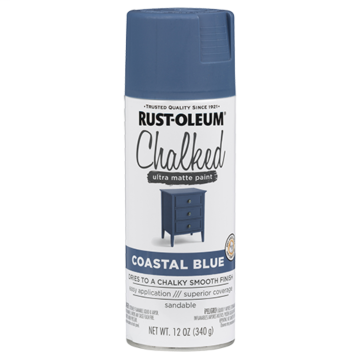 Rust-Oleum Chalked Spray Paint (Ultra Matte - Coastal Blue) 12 oz