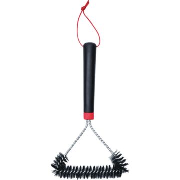 Weber 12 In. Stainless Steel Bristles 3-Sided Grill Cleaning Brush
