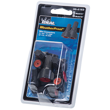 Ideal Industries WeatherProof Wire Connector, Models 61®/62®, Card of 10, 5 of each model